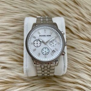 Michael Kors Silver Crystal Watch